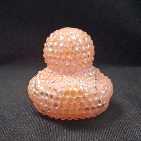 Peach Rubber Ducky, Bling Ducks, Bedazzled, Jeep Duck, Easter, Gift, Spring - Picture 6 of 8